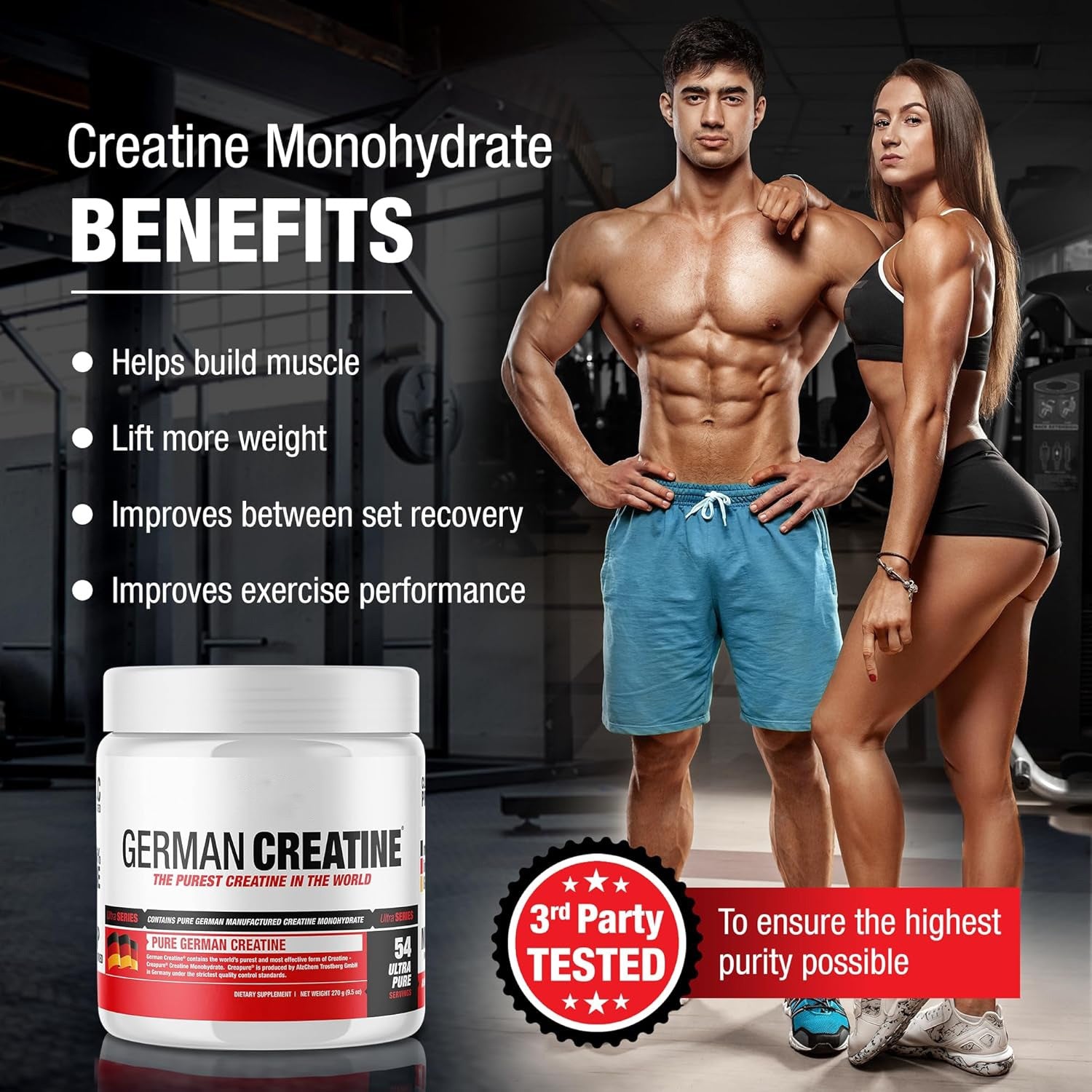 V-Taper Creatine Monohydrate Original Flavor Powder 270g